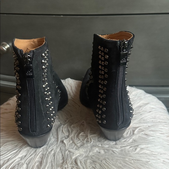 Jo Ghost Studded Black Ankle Boots - Picture 3 of 5